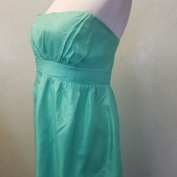 Shoshanna mint SILK tube top dress women's size 8 (275) - Picture 7 of 9